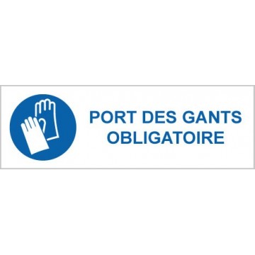 Pictogrammes port des gants...