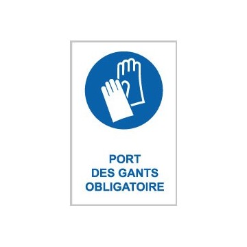 Pictogrammes port des gants...